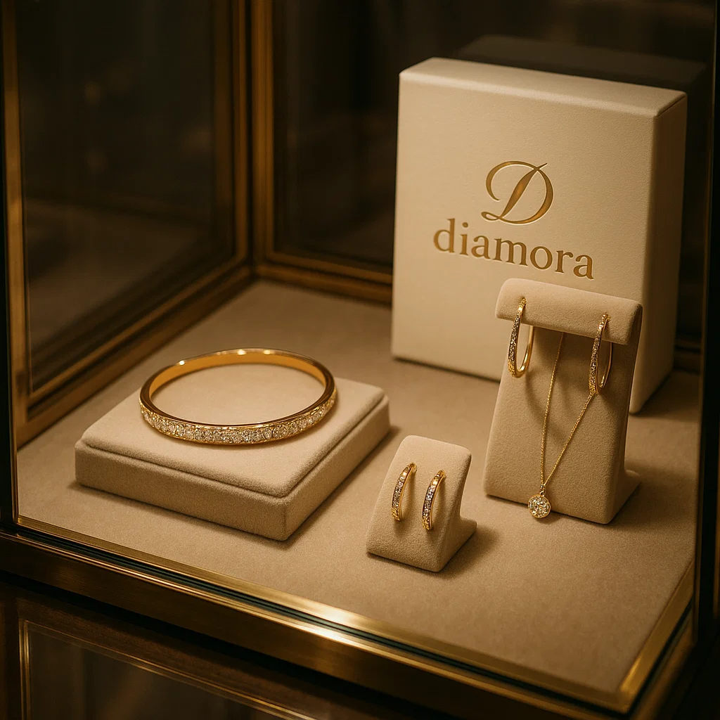 Vintage Ring i Guld och Silver med Oregelbunden Form och Zirkoner