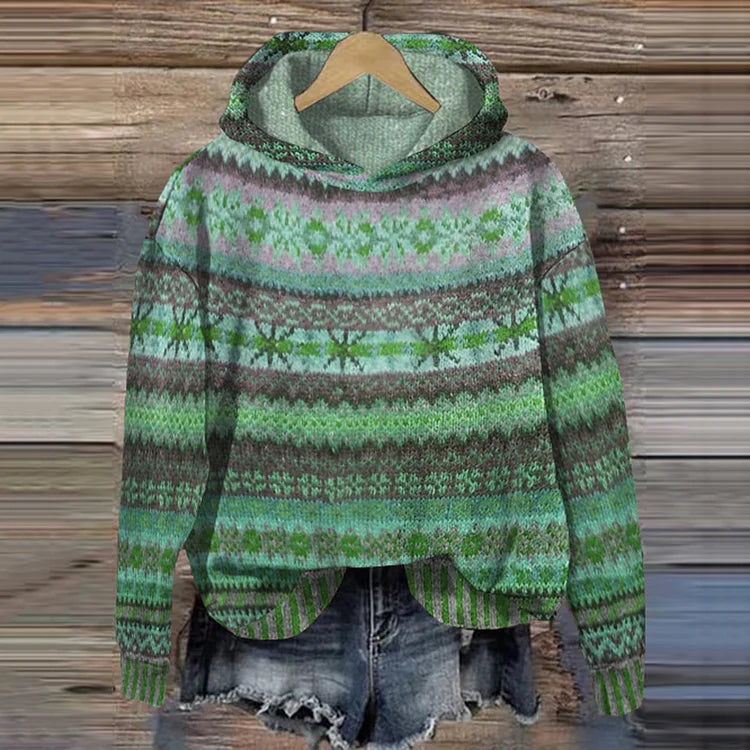 Josefin™ | Tidlös mönstrad hoodie