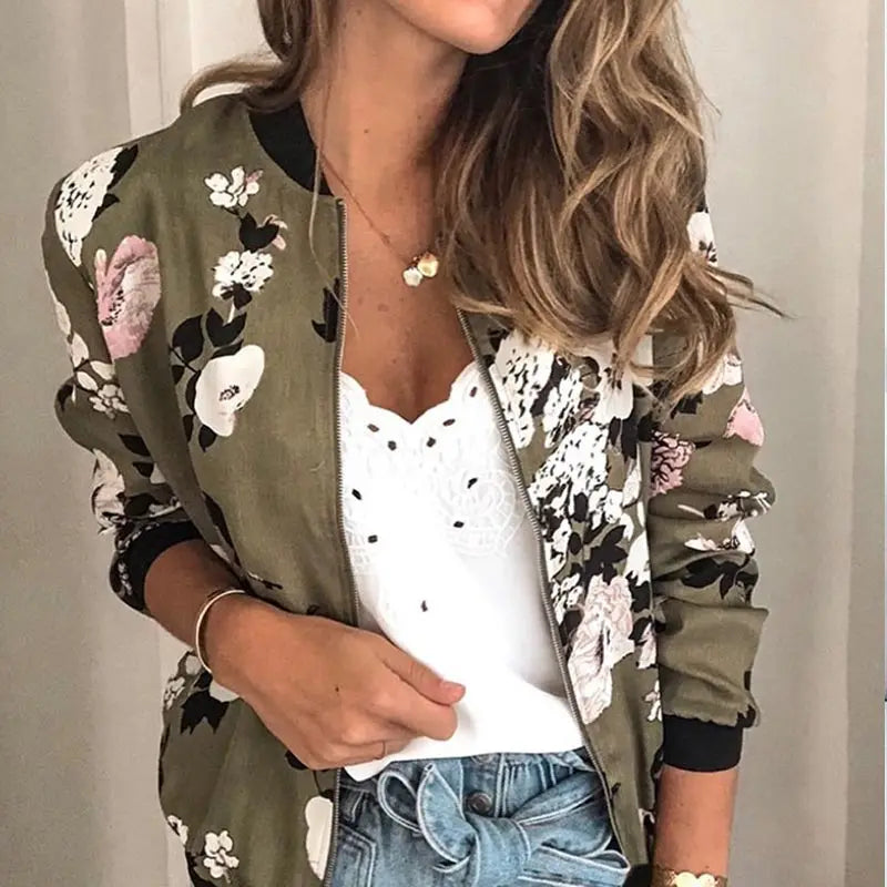 Hazel | Bombarjacka med modern blommönster