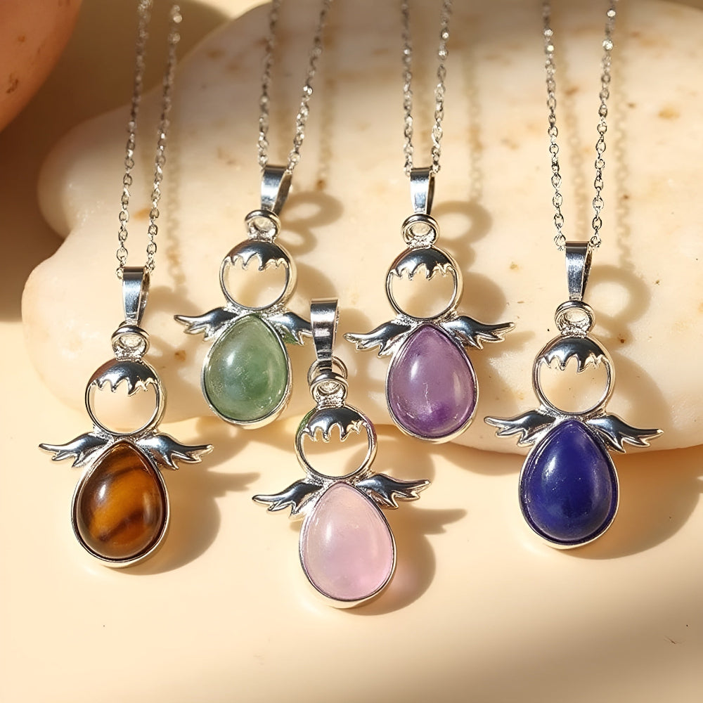 Nina™ | Skyddsängel Ädelstenshalsband