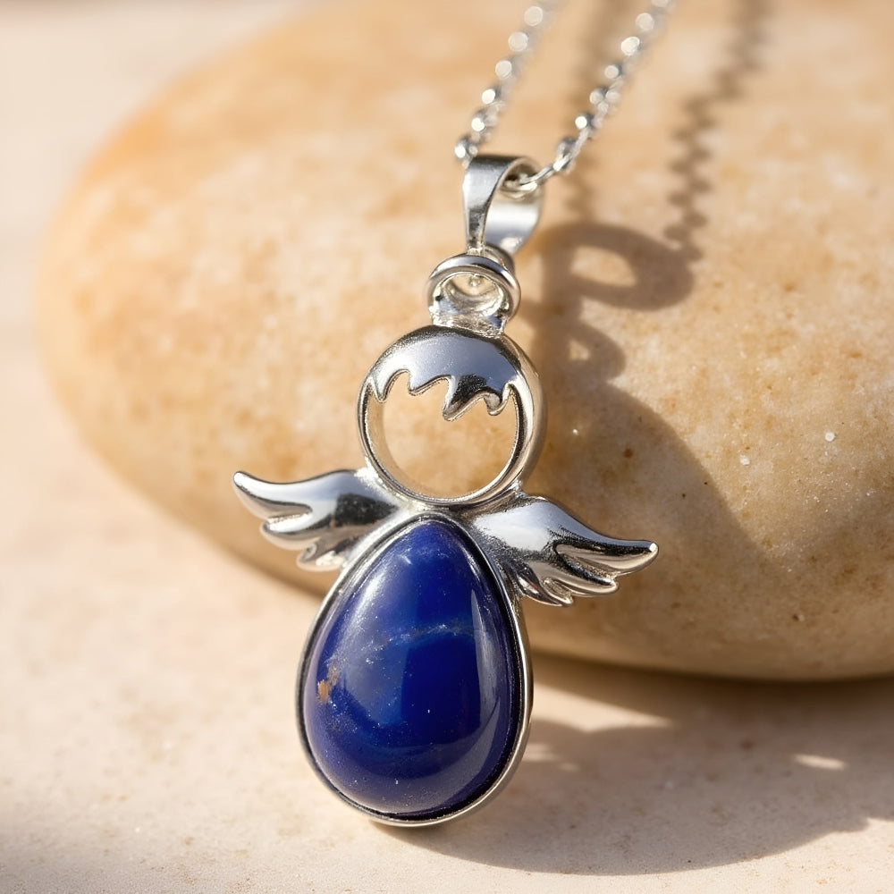 Nina™ | Skyddsängel Ädelstenshalsband