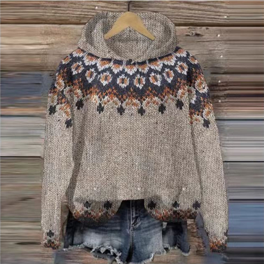 Runa™ | Retro hoodie med etniskt mönster