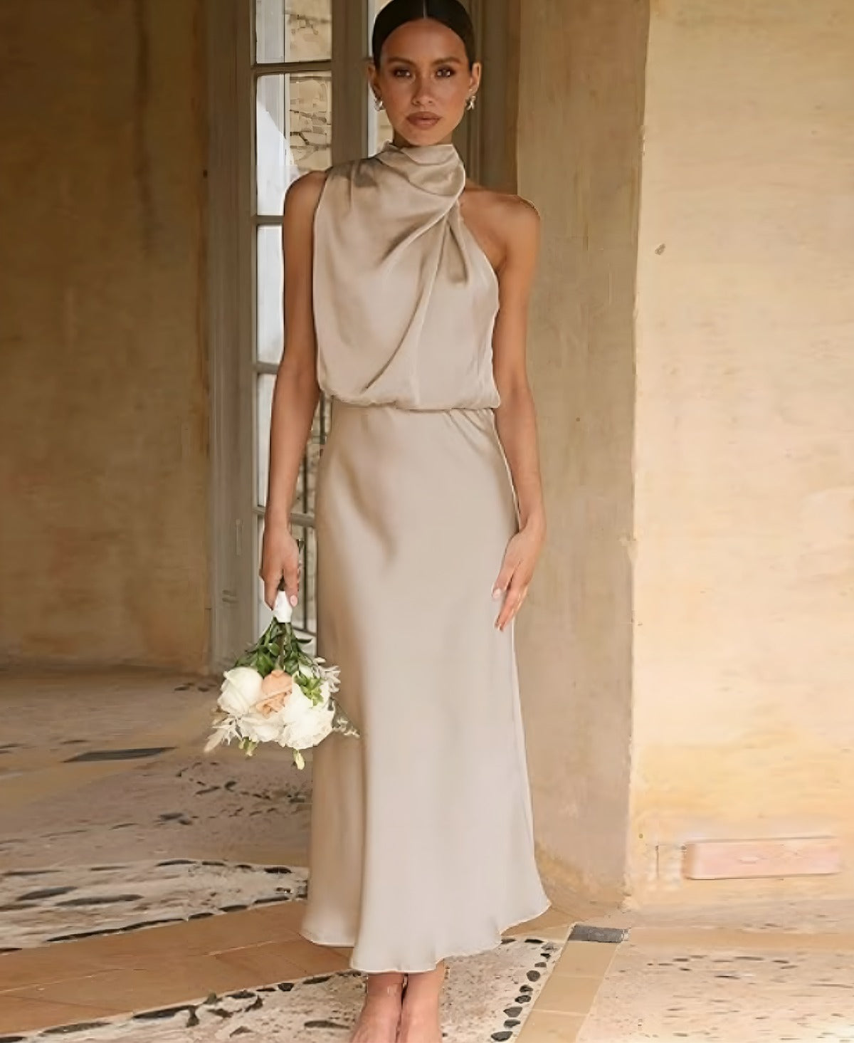 Sélène™ | Midiklänning med Hög Midja