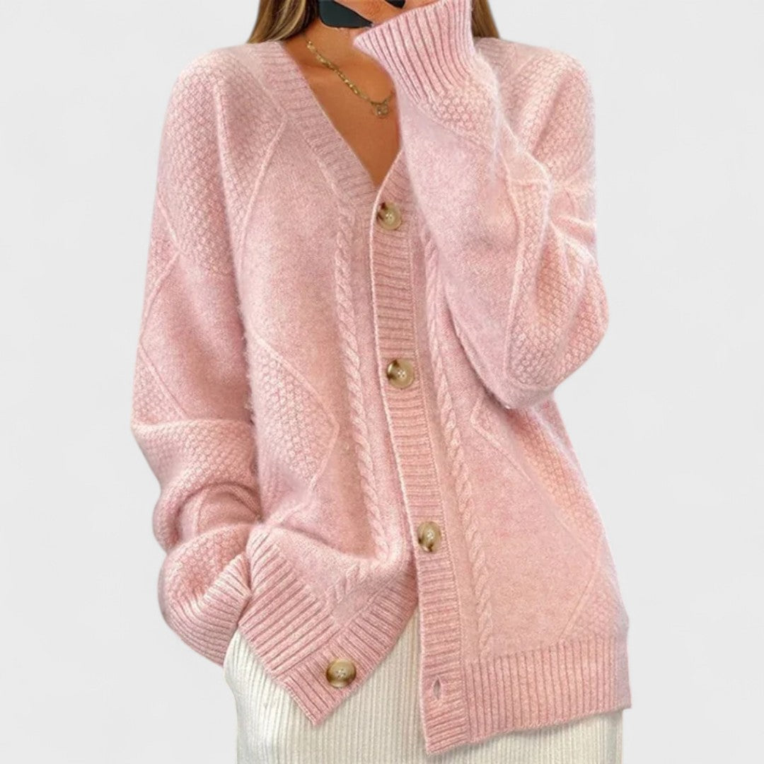 Éloise – Ribbad stickad cardigan