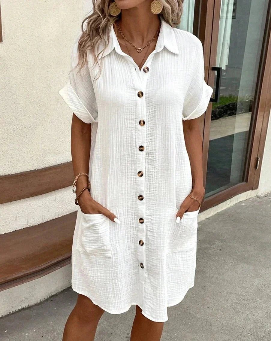 Linnéa™ | Relaxed and airy midi dress for warm summer days