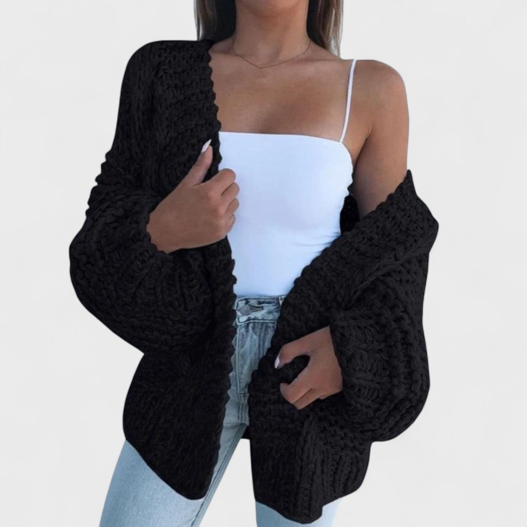 Eleanor – Avslappnad Chunky Stickad Kofta