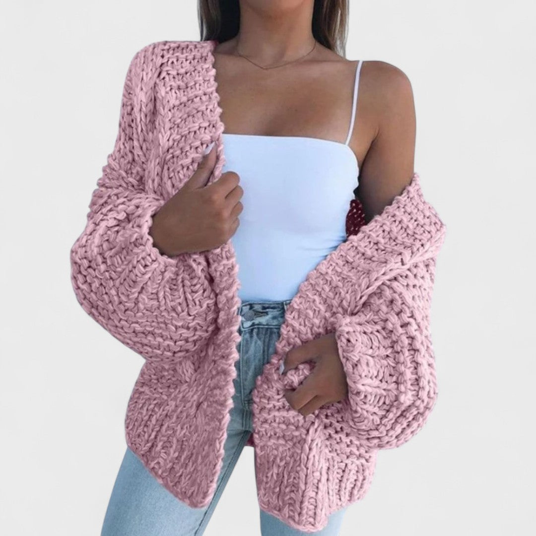 Eleanor – Avslappnad Chunky Stickad Kofta