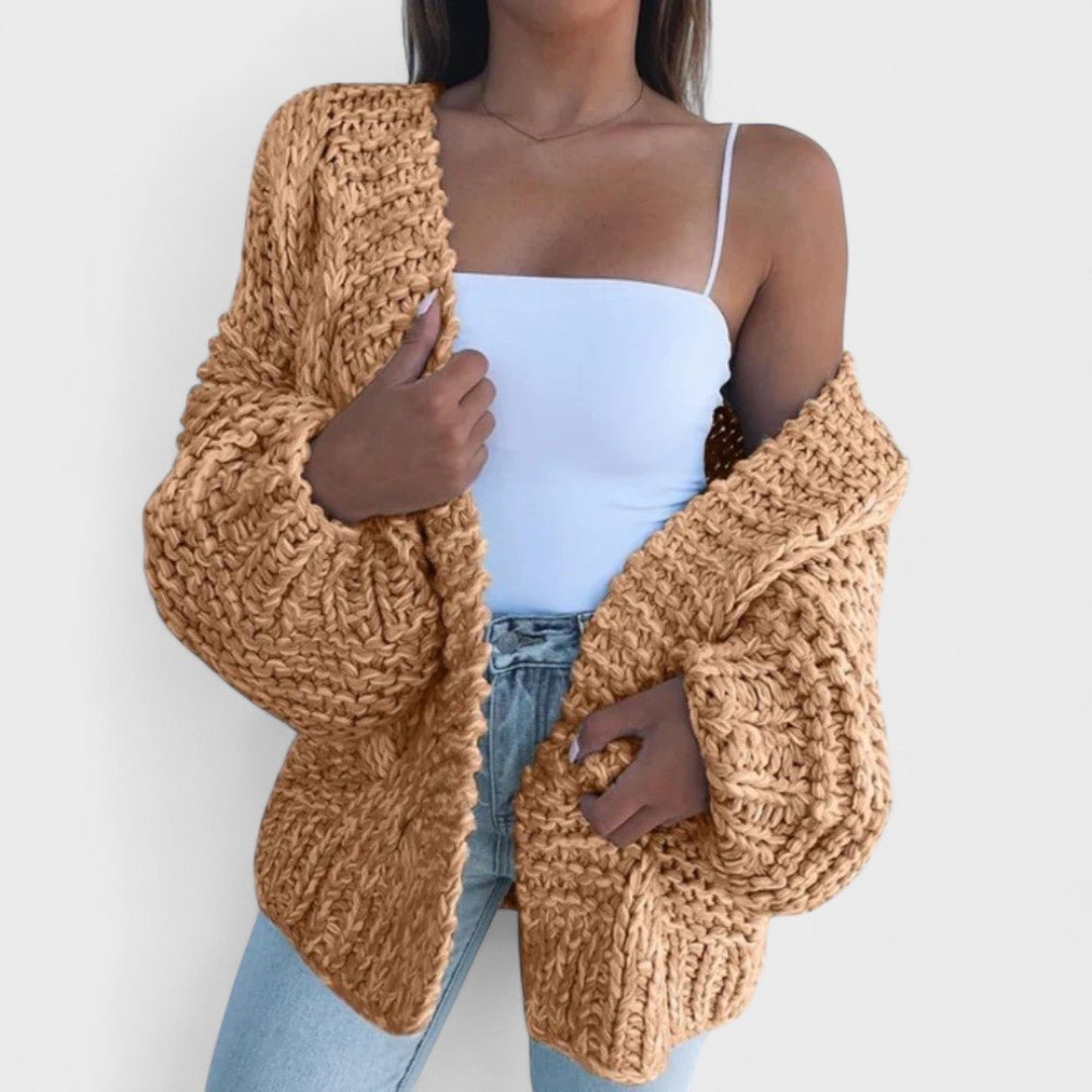 Eleanor – Avslappnad Chunky Stickad Kofta