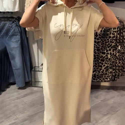 Ebba™ | Casual klänning med huva och smickrande snitt