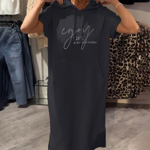 Ebba™ | Casual klänning med huva och smickrande snitt