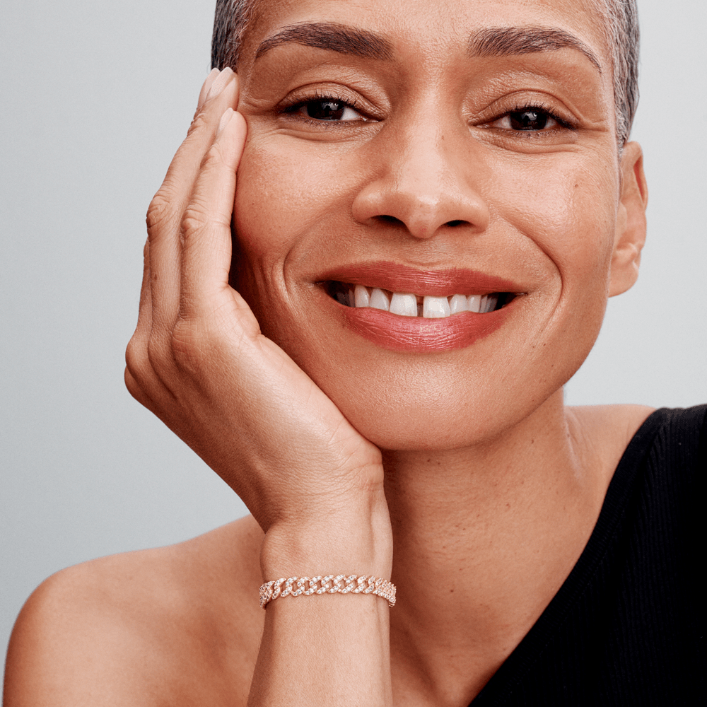 Moissanit Kubansk Armband i Guld