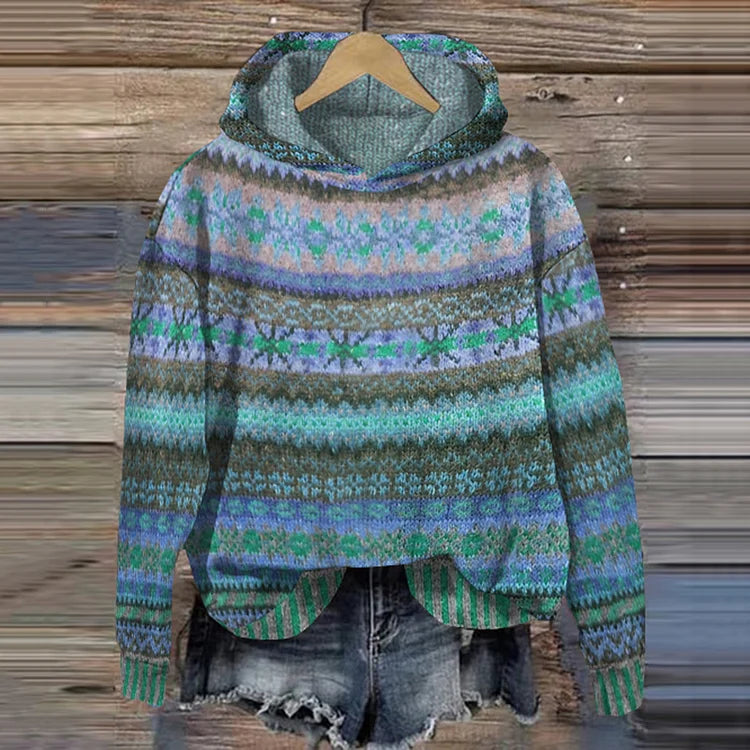 Josefin™ | Tidlös mönstrad hoodie