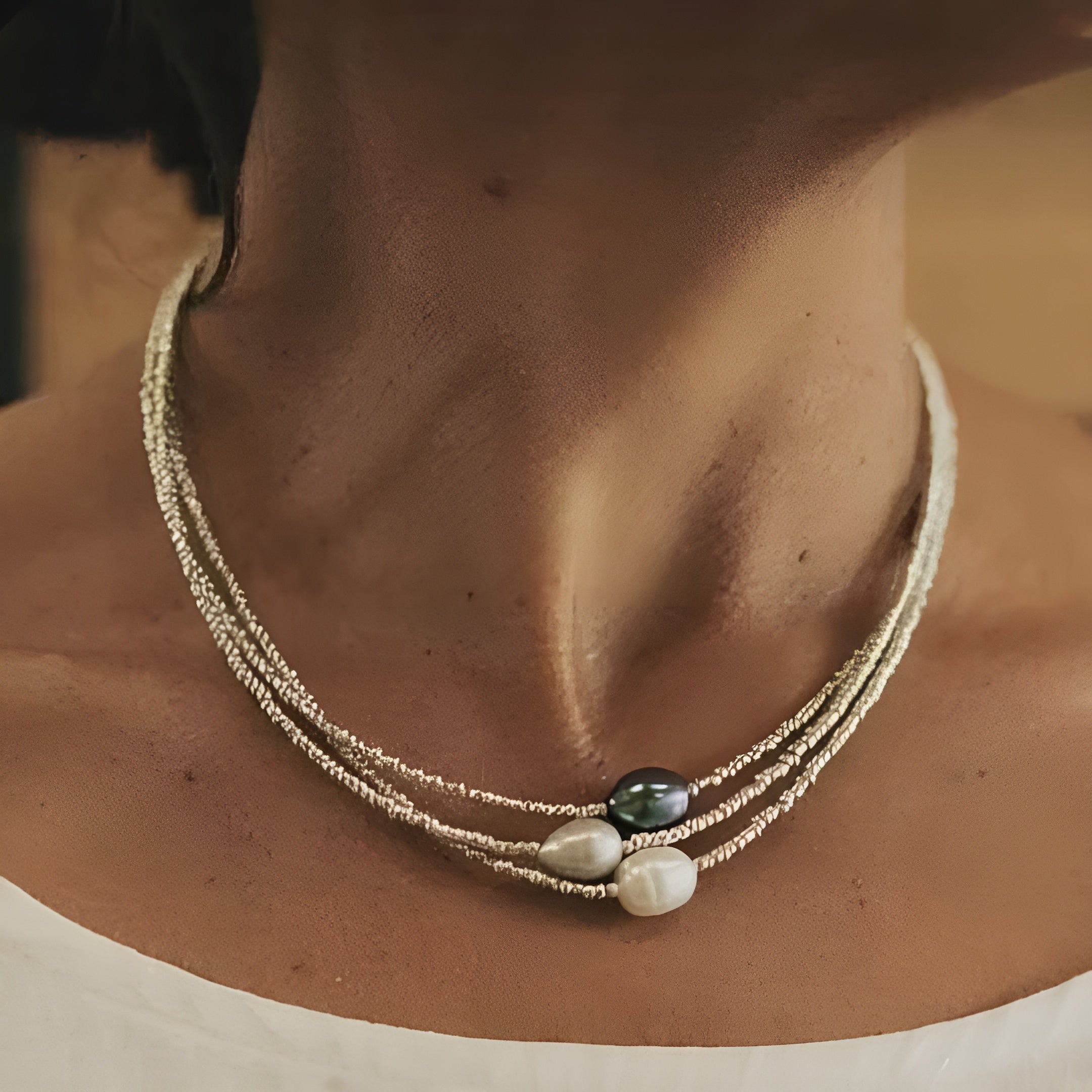 Vintagepärlhalsband med Naturliga Pärlor