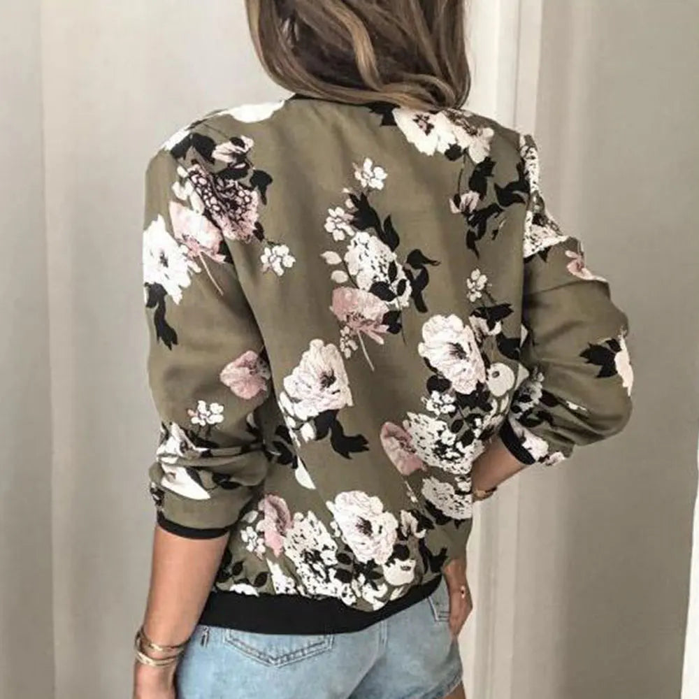 Hazel | Bombarjacka med modern blommönster