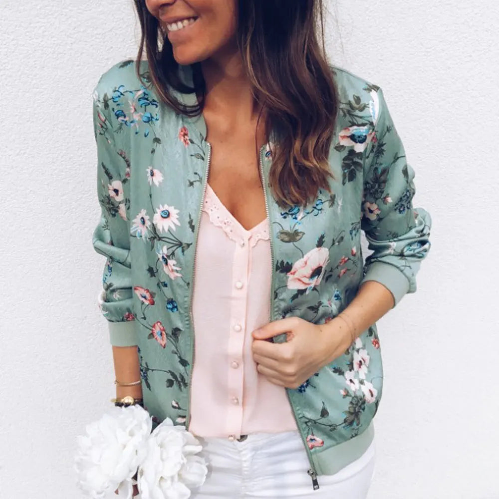 Hazel | Bombarjacka med modern blommönster
