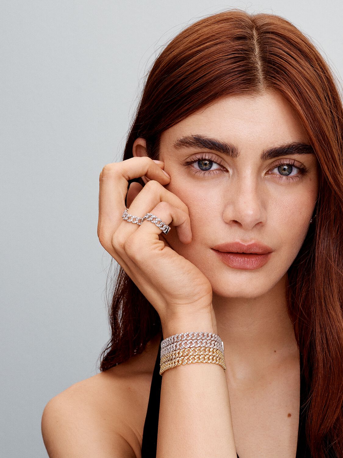 Moissanit Kubansk Armband i Guld