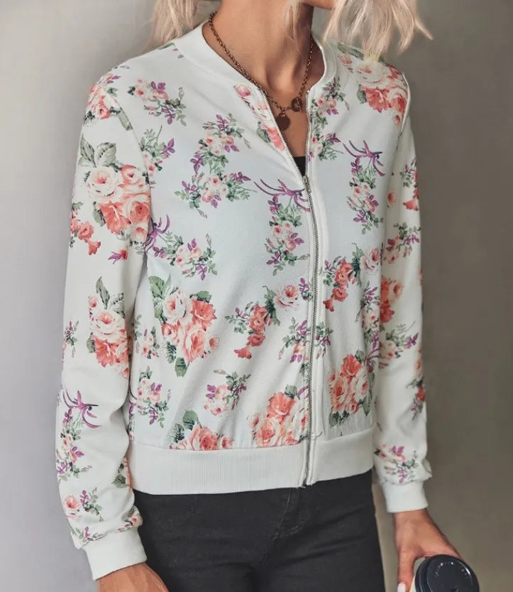 Hazel | Bombarjacka med modern blommönster