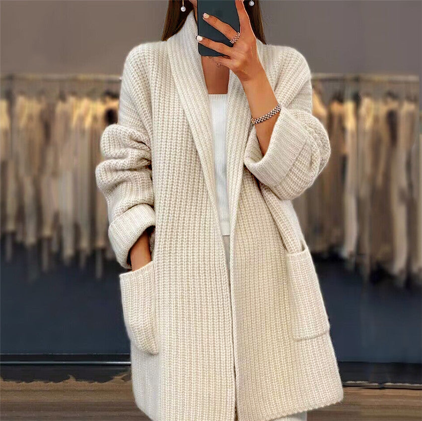 Maj™ | Stickad cardigan med fickor