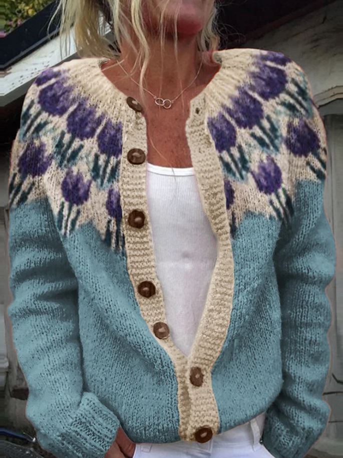 Ebba | Chic Blommönstrad Väst för Stilsäkra Utseenden
