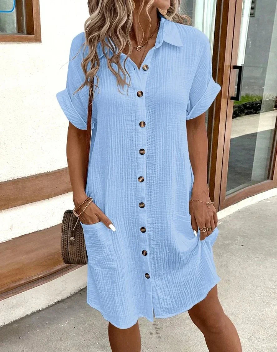 Linnéa™ | Relaxed and airy midi dress for warm summer days