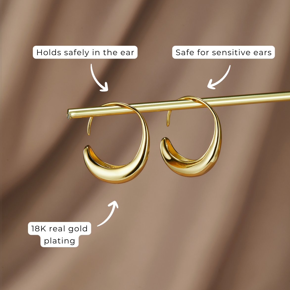 Drop Hoop Örhängen