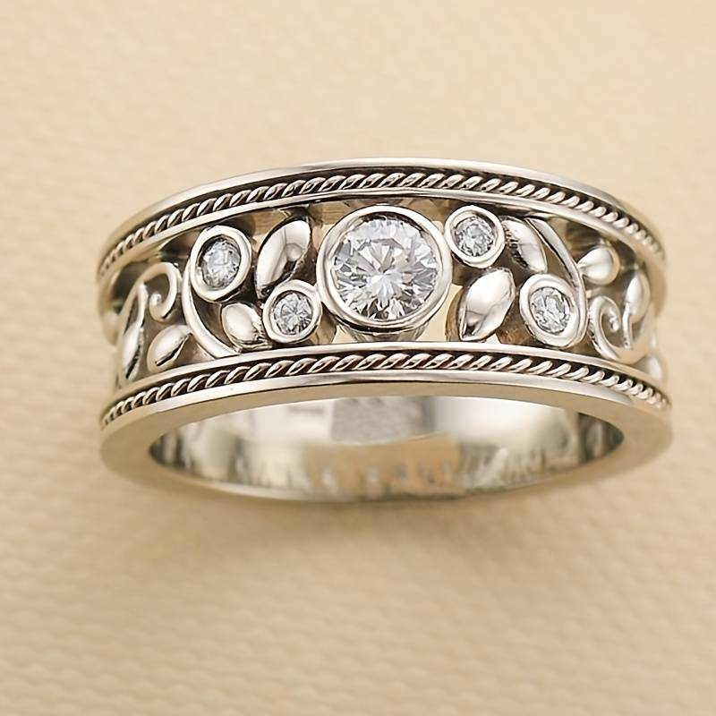 Vintage Silverring med Zirkonia