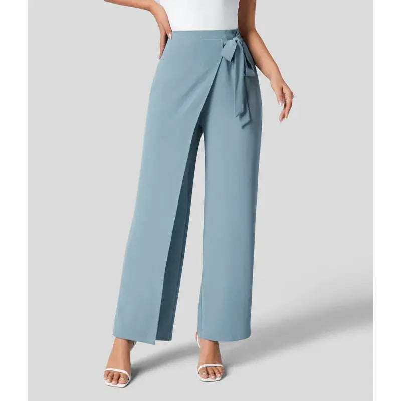 Lila | Byxor med vida ben och hög midja